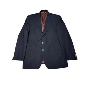 Alexandre London Savile Row Blazer Mens 44 Reg Pure Wool Gold Buttons‎ Navy
